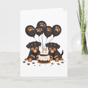 Happy Birthday Rottweiler Dogs Card