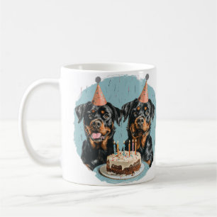 Happy Birthday Rottweiler Dogs Coffee Mug