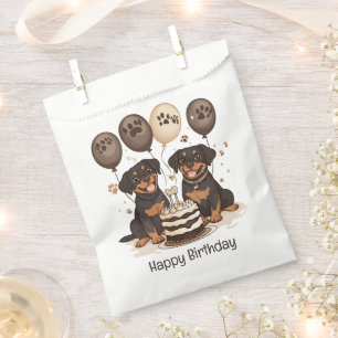 Happy Birthday Rottweiler Dogs Favour Bags