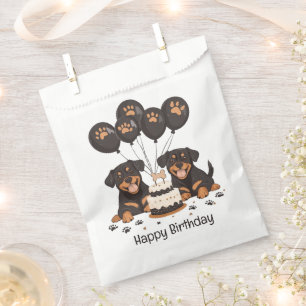 Happy Birthday Rottweiler Dogs Favour Bags