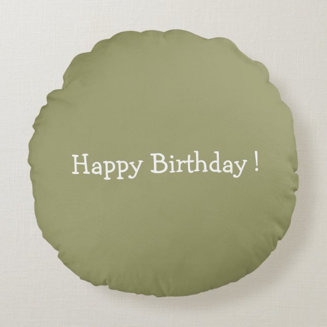 Happy Birthday ! Round Cushion (Front)