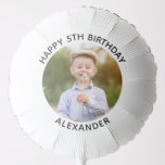 Happy Birthday Round Photo Balloon<br><div class="desc">Create your own personalised balloon for a special family birthday.
Customise the black text colour to match your photo.
If you change the font type or size,  you can fine tune the curvature of the text in small increments. 
Have fun creating your own custom design.</div>