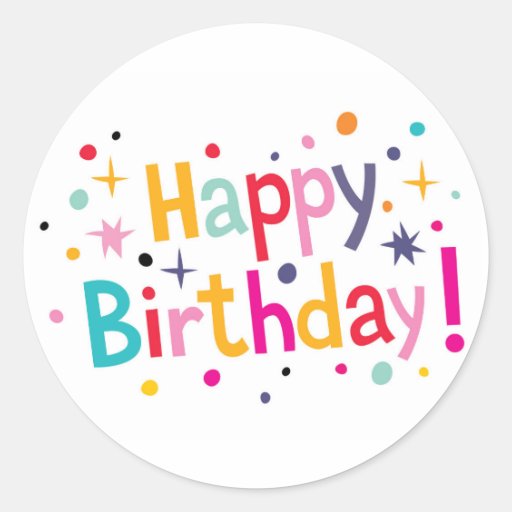 Image of Happy Birthday! Round Sticker