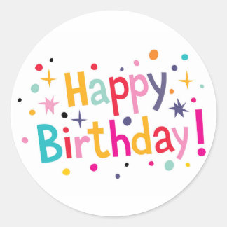 Happy Birthday! Round Sticker