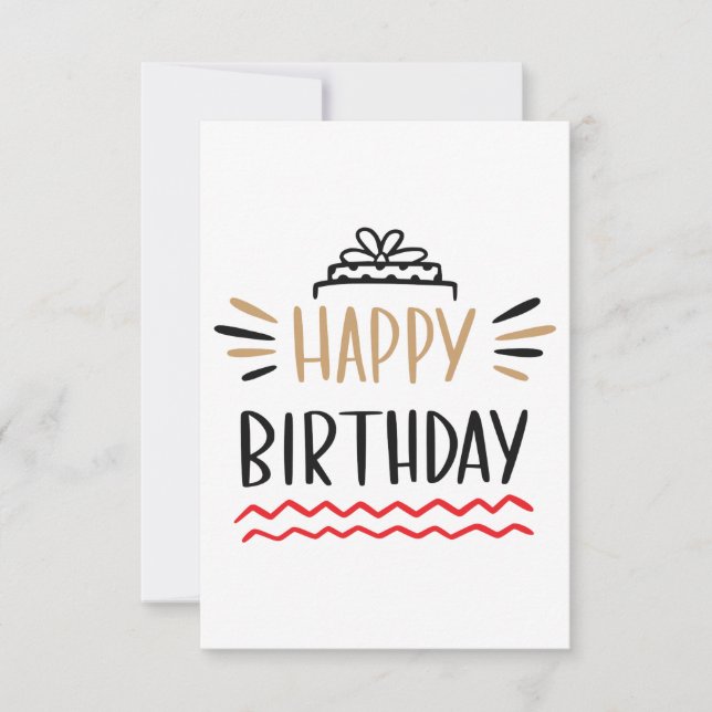 Happy Birthday  RSVP Card (Front)
