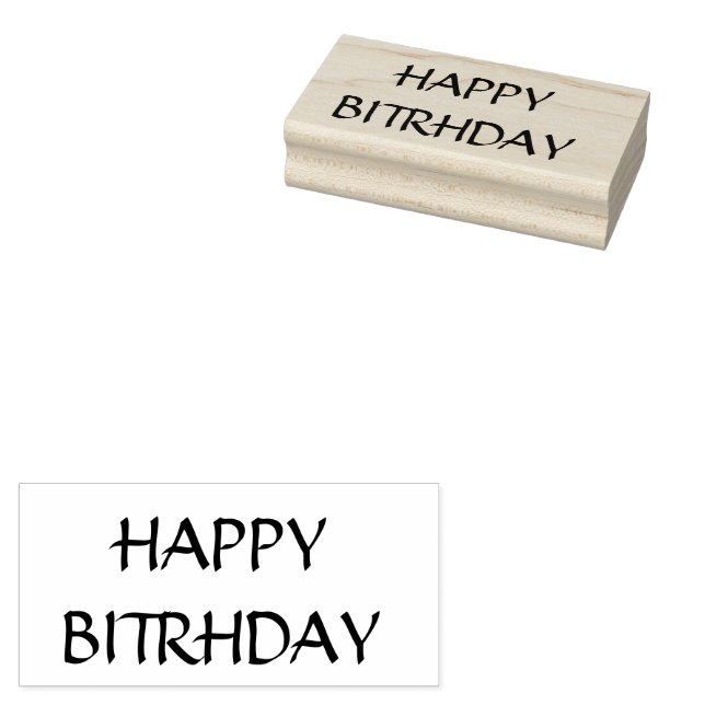 Happy Birthday Rubber stamp (Stamped)