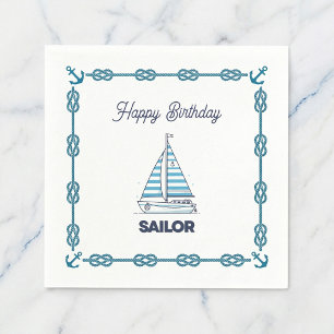 Happy Birthday Sailor Napkin