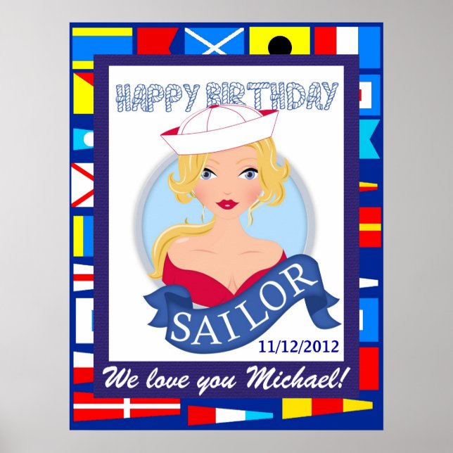 Happy Birthday Sailor Poster - SRF (Front)