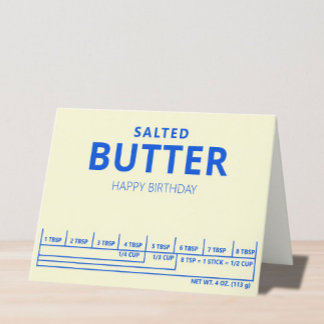 Happy Birthday Salted Butter Birthday Card 