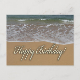 Happy Birthday Sand Beach Postcard