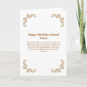 Happy Birthday School Nurse Card