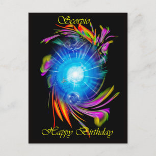 Happy Birthday Scorpio Postcard