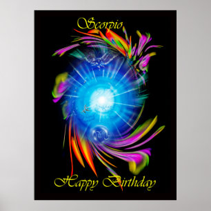 Happy Birthday  Scorpio - Skorpion Poster