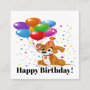 Happy Birthday! - See Back! Square Business Card