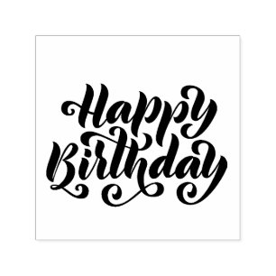 Happy Birthday Self Inking Rubber Stamp