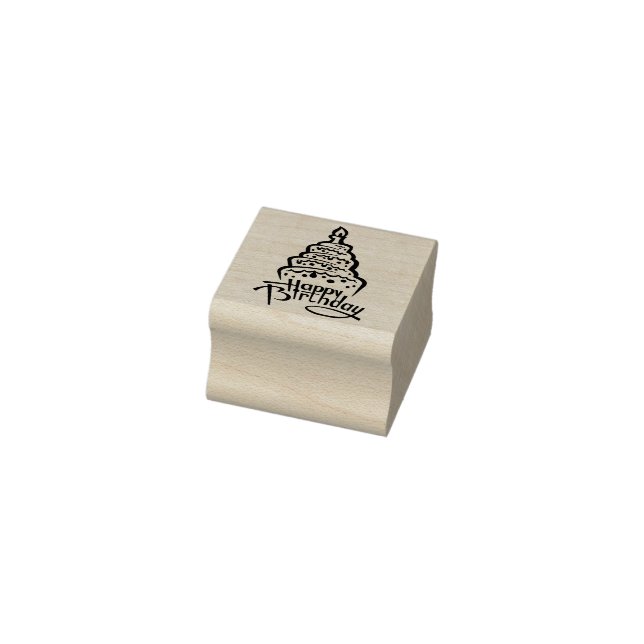 Happy Birthday Self Inking Rubber Stamp (Stamp)
