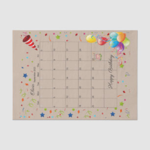 Happy Birthday September 2022 Tissue Paper