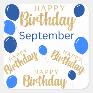 Happy birthday September birthdays Sticker