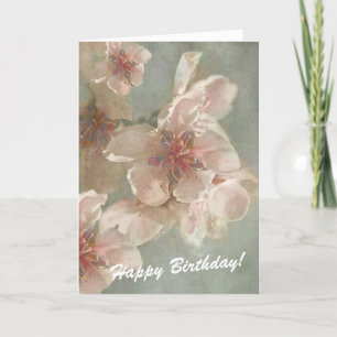 Happy Birthday serene floral card