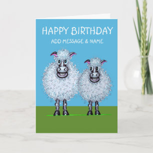 Happy birthday sheep card