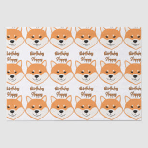 Happy Birthday Shiba Inu Original Tissue Paper