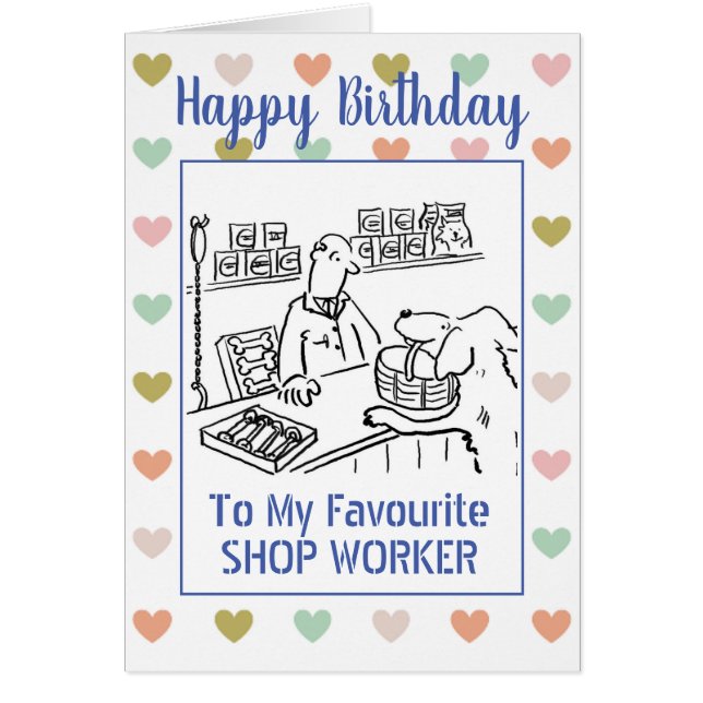 Happy Birthday Shop Worker (Front)