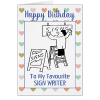 Happy Birthday Sign Writer