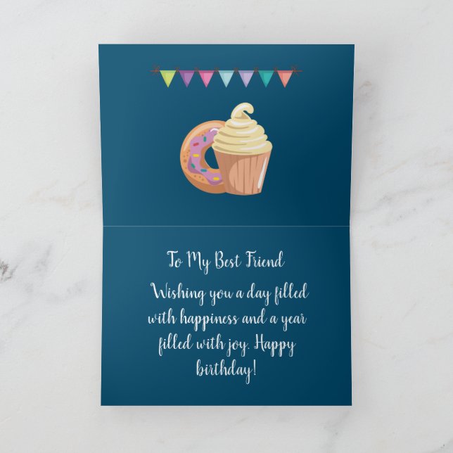 Happy Birthday Simple Card gift For Best Friend (Inside)