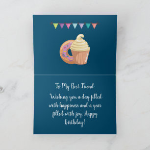 Happy Birthday Simple Card gift For Best Friend