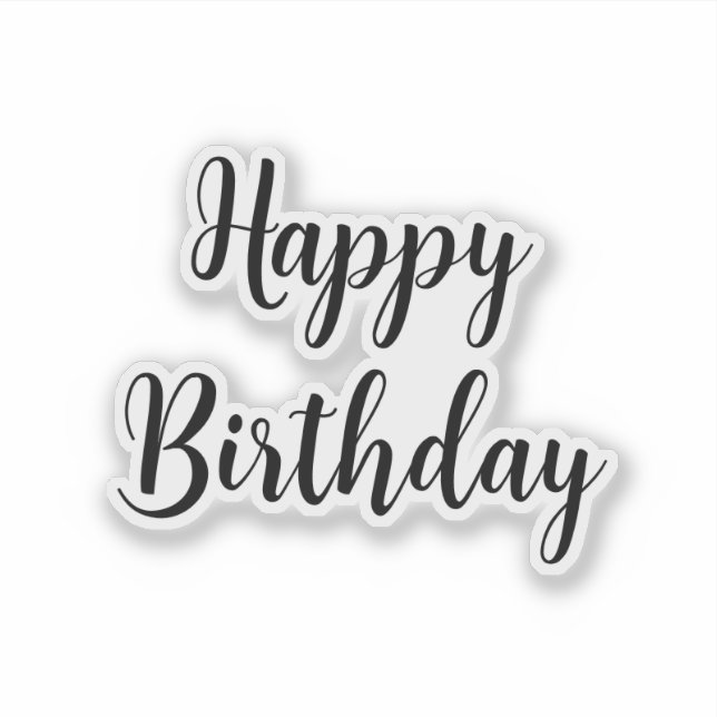 Happy Birthday Simple Minimalist Modern Custom (Front)