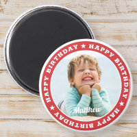 Happy Birthday Simple Modern Custom Photo