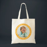 Happy Birthday Simple Modern Custom Photo Tote Bag<br><div class="desc">This simple and modern design is composed of serif typography and add a custom photo.</div>