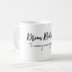 Happy Birthday Simple White Coffee Mug