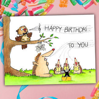 Happy Birthday Singers Postcard