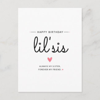 Happy Birthday Sis | Always My Sister, Forever Postcard