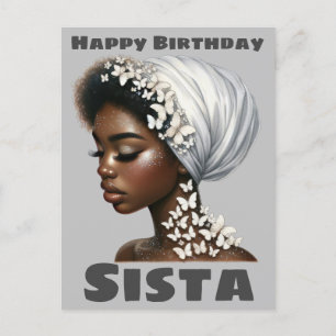 Happy Birthday Sista Black Girl Magic Melanin Love Holiday Postcard