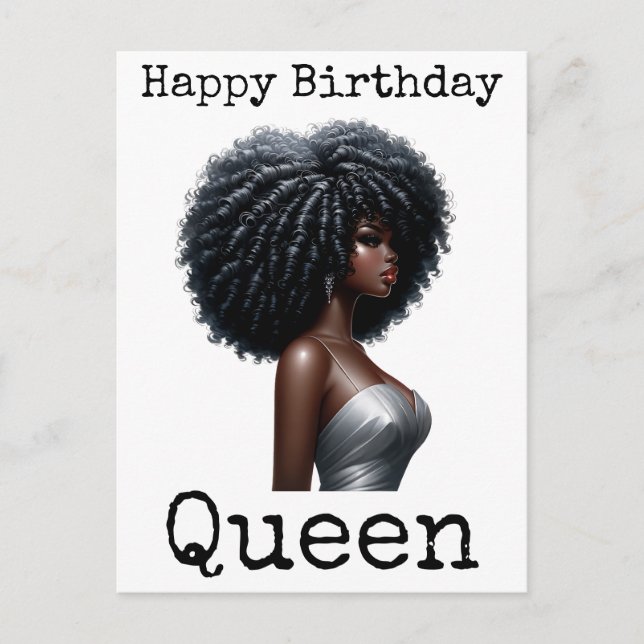 Happy Birthday Sista Melanin Woman Black Women Sis Holiday Postcard (Front)