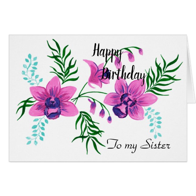 Happy Birthday  Sister (Front Horizontal)