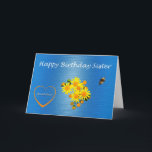 Happy Birthday Sister Butterfly and Flowers Card<br><div class="desc">This is a lovely Birthday Card for your sister!</div>