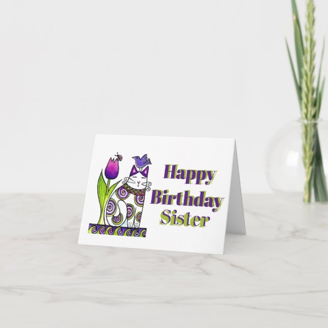 Happy Birthday Sister - Card (Front)