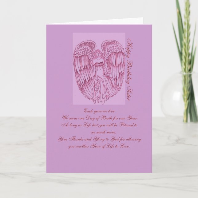Happy Birthday Sister Card (Front)