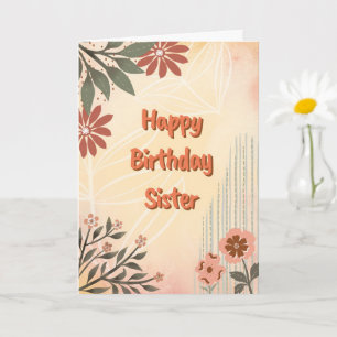 Happy Birthday Sister Card