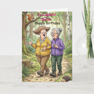 Happy Birthday Sister Card – Cute Woodland Walk