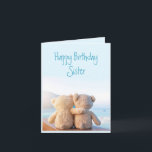 Happy Birthday Sister Cute Sister Teddy Bears Card<br><div class="desc">Happy Birthday to the best Sister ever with cute hugging teddy bears</div>