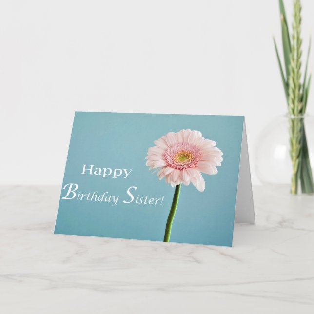 Happy Birthday Sister Daisy Card (Front)