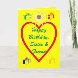 Happy Birthday, Sister & Friend Card