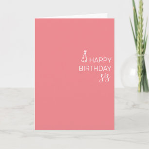 Happy Birthday Sister minimalistic Simple Card