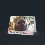 Happy Birthday Sister One I look up to! Cute Dog Card<br><div class="desc">Happy Birthday to the One I look up to! Cute Dog Sister will appreciate this card</div>