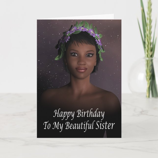 Happy Birthday Sister Pagan Greeting Card (Front)