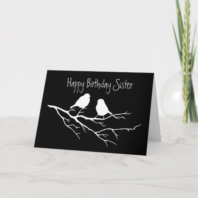 Happy Birthday Sister Special Friend, Two Birds Card (Front)